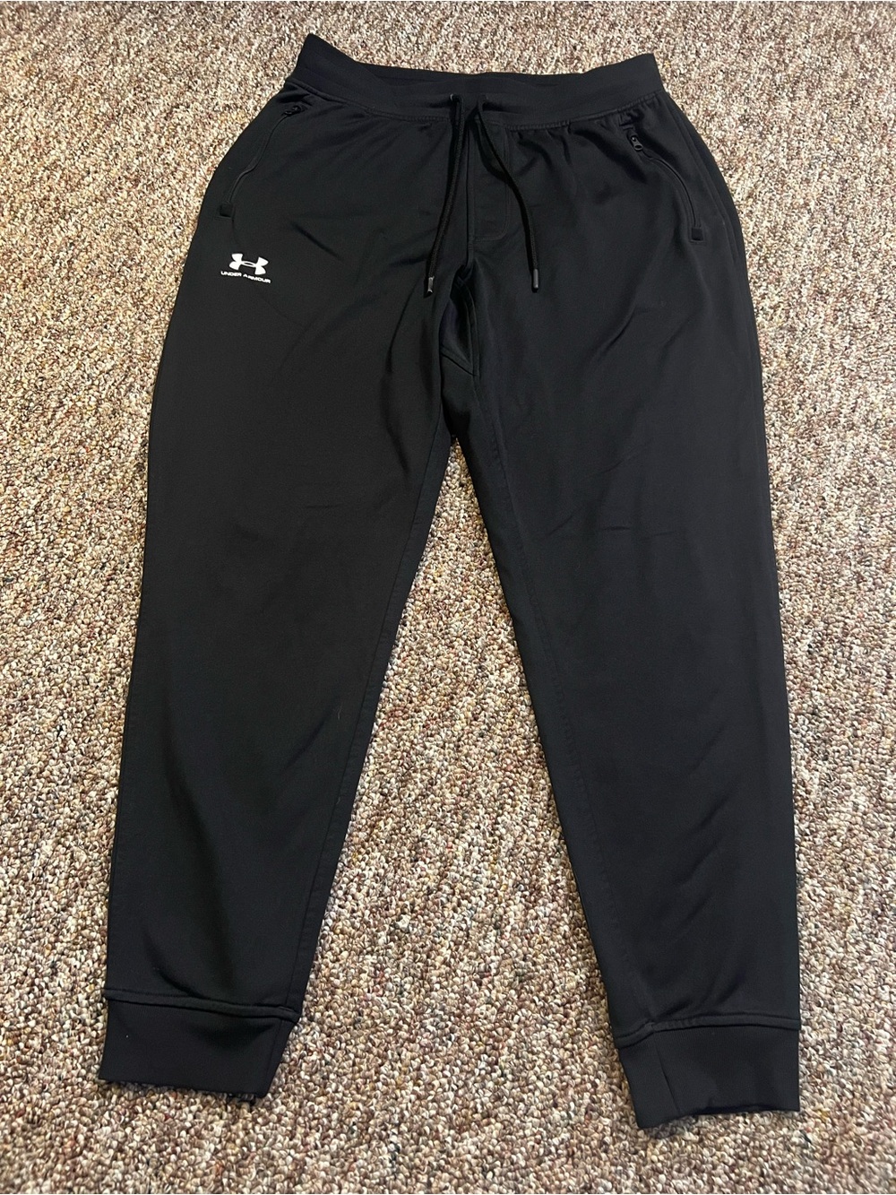 Under Armour Men’s Black Loose Fit Comfy Athletic Jogger Pants Size Large